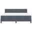 Box spring seng med hovedgærde Mørkegrå 200 x 180 cm Fløjl