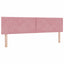 Box spring seng med hovedgærde Lyserød 200 x 180 cm Fløjl