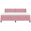 Box spring seng med hovedgærde Lyserød 200 x 180 cm Fløjl