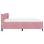 Box spring seng med hovedgærde Lyserød 200 x 180 cm Fløjl