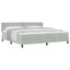 Box spring seng med hovedgærde Lysegrå 200 x 200 cm Fløjl