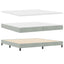 Box spring seng med hovedgærde Lysegrå 200 x 200 cm Fløjl