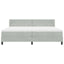 Box spring seng med hovedgærde Lysegrå 200 x 200 cm Fløjl