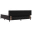 Box spring seng med hovedgærde Sort 200 x 200 cm Fløjl