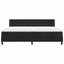 Box spring seng med hovedgærde Sort 200 x 200 cm Fløjl
