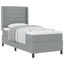 Box spring seng med pude Lysegrå 200 x 80 cm Stof