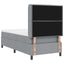 Box spring seng med madras Lysegrå 200 x 80 cm Stof