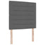 Box spring seng med pude Mørkegrå 200 x 80 cm Stof