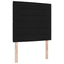 Box spring seng med pude med hovedgærde Sort 200 x 80 cm Stof