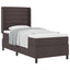 Box spring seng med madras Mørk Brun 190 x 90 cm Stof