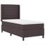 Box spring seng med madras Mørk Brun 190 x 90 cm Stof