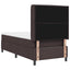 Box spring seng med madras Mørk Brun 190 x 90 cm Stof
