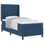 Box spring seng med pude med hovedgærde Blå 190 x 90 cm Stof