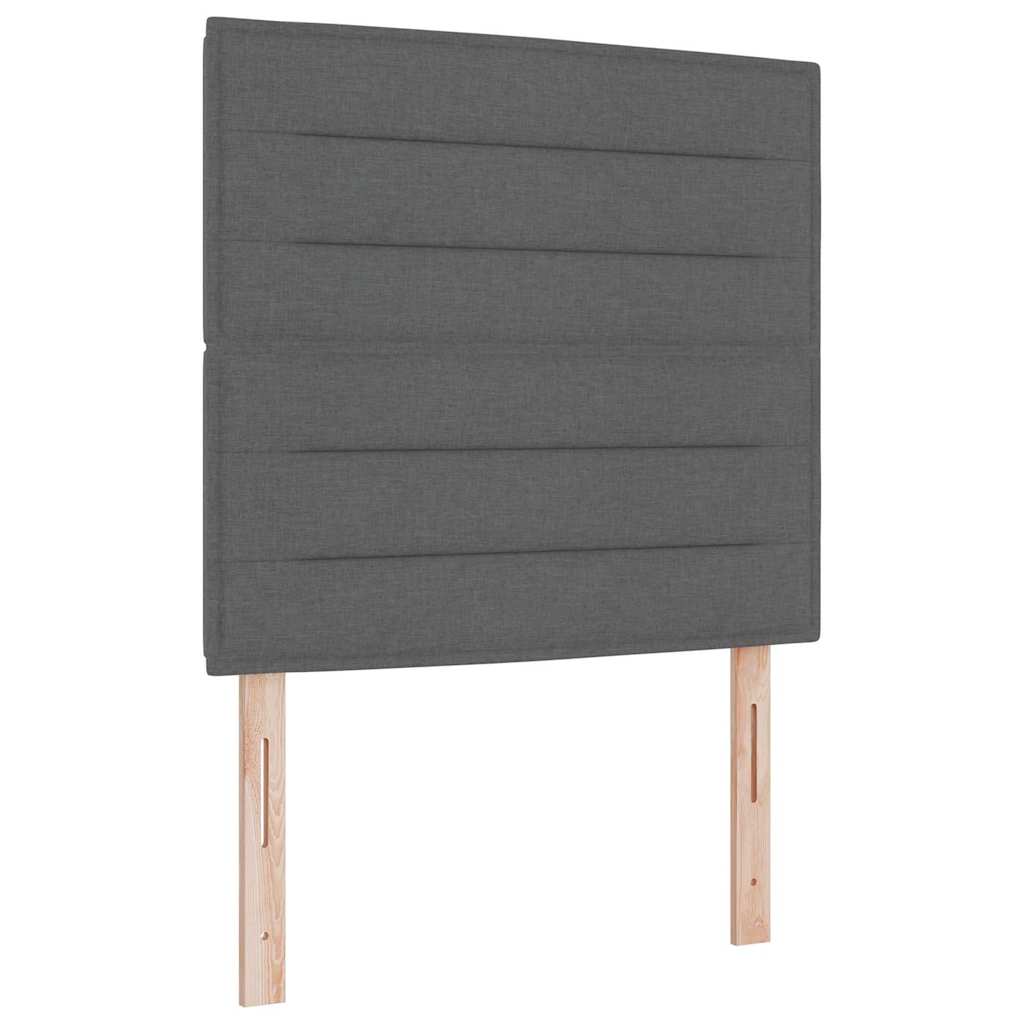 Box spring seng med pude Mørkegrå 200 x 100 cm Stof