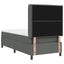 Box spring seng med pude Mørkegrå 200 x 100 cm Stof