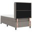 Box spring seng med madras Gråbrun 200 x 100 cm Stof