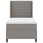 Box spring seng med madras Gråbrun 200 x 100 cm Stof