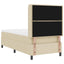 Box spring seng med madras Creme 200 x 100 cm Stof