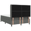 Box spring seng med pude Mørkegrå 190 x 140 cm Stof