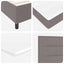 Box spring seng med pude Gråbrun 190 x 140 cm Stof