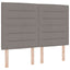 Box spring seng med pude Gråbrun 190 x 140 cm Stof