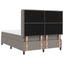 Box spring seng med pude Gråbrun 190 x 140 cm Stof