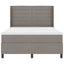 Box spring seng med pude Gråbrun 190 x 140 cm Stof