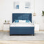 Box spring seng med madras med hovedgærde Blå 190 x 140 cm Stof