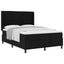 Box spring seng med pude med hovedgærde Sort 200 x 140 cm Stof