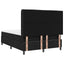 Box spring seng med pude med hovedgærde Sort 200 x 140 cm Stof