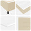 Box spring seng med pude med hovedgærde Creme 200 x 140 cm Stof