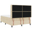 Box spring seng med pude med hovedgærde Creme 200 x 140 cm Stof