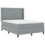 Box spring seng med madras Lysegrå 200 x 160 cm Stof