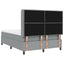 Box spring seng med pude Lysegrå 200 x 160 cm Stof