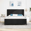 Box spring seng med madras Sort 200 x 180 cm Stof