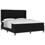 Box spring seng med madras Sort 200 x 180 cm Stof