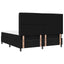 Box spring seng med pude med hovedgærde Sort 200 x 180 cm Stof