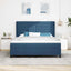 Box spring seng med madras med hovedgærde Blå 200 x 180 cm Stof