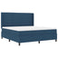 Box spring seng med pude med hovedgærde Blå 200 x 180 cm Stof