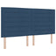 Box spring seng med pude med hovedgærde Blå 200 x 180 cm Stof