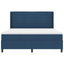 Box spring seng med madras med hovedgærde Blå 200 x 180 cm Stof