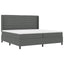 Box spring seng med pude Mørkegrå 200 x 200 cm Stof