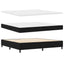 Box spring seng med madras Sort 200 x 200 cm Stof