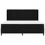 Box spring seng med madras Sort 200 x 200 cm Stof