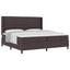 Box spring seng med madras Mørk Brun 200 x 200 cm Stof