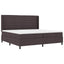 Box spring seng med madras Mørk Brun 200 x 200 cm Stof