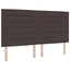 Box spring seng med madras Mørk Brun 200 x 200 cm Stof