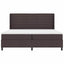 Box spring seng med madras Mørk Brun 200 x 200 cm Stof