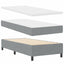 Box spring seng med pude Lysegrå 200 x 80 cm Stof