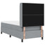 Box spring seng med pude Lysegrå 200 x 80 cm Stof